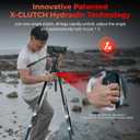 SMALLRIG x Potato Jet TRIBEX SE Hydraulic Aluminum Camera Tripod, with Video Fluid Head, 6kg/13.2lb Load, Max Height 166cm, Professional Video Tripod for Interviews/Wedding/Landscape - 5305