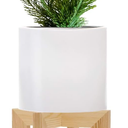 1 Pack Wood Plant Stand Indoor Holders for Plants, Sturdy Flower Pot Stands Plants Shelf, Wooden Stool for Patio Plant Stand, Fit 5-18 Inch Variety Flower Pots, Easily Assemble (1 Pack-White)