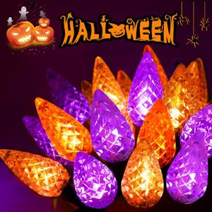 240 LED 78FT C6 Halloween String Lights, Super Long Halloween Lights Outdoor Indoor with 13 Modes & Timer, Waterproof Fairy Twinkle Light Plug in for Tree Horror Party Decorations (Orange and Purple)
