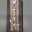 Wearlizer Metal Bands Compatible with Samsung Galaxy Watch 8 Band 40mm 44mm/Watch 8 Classic 46mm, No Gap Dressy Stainless Steel Chain Strap Wristbands Accessories for Women