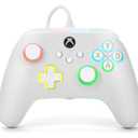 PowerA Advantage Wired Controller for Xbox Series X|S with Lumectra - White, gamepad, wired video game controller, gaming controller, works with Xbox One and Windows 10/11, Officially Licensed for Xbox