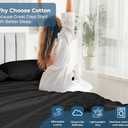 Royale Linens 100% Organic Cotton Full Flat Sheet Only - Super Soft - Percale Top Sheets - Full Flat Sheet Sold Separately - Breathable, Cool & Crisp Black Sheets Only (81" x 96", Black)