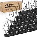 OFFO Black Bird Spikes Pre-Assembled for Pigeons Birds, Cover 10 Feet Durable Bird Spikes with Stainless Steel for Fence Roof Mailbox Window, Only 1