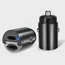 Mini 12V 24V Car Charger Type C QC 3.0 4.0 PD 3.0 22.5W Charger Phone Car Fast Lighter Socket Cigarette USB VL131 3 Chargin I5S2 - (A, Color Name: 1pc)