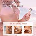 Dermave Bikini Shaver & Trimmer for Women, IPX7 Waterproof Electric Razor for Pubic Hair, Face, Legs, Underarms - Painless, Cordless, Portable with Pink Storage Bag