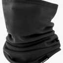 GXCROR Winter Neck Warmer, Reversible Fleece Gaiter Scarf, Windproof Face Mask for Men & Women (Black)