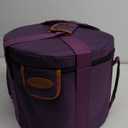 TOPFUND Purple Heavy Duty Crystal Singing Bowl Carrying Case 8 inch with Sponge Padded Sleeve 6"