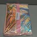 Gohgoh Beach Bag 29L Sand-proof Holographic Beach Bag Iridescent Beach Tote Bag with Zipper and Phone Pouch for Beach, Pool (Pink)