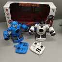 Sharper Image Mecha Rivals Remote Control Battle Robots, Two-Player Wireless Fighting Set with Lights and Sounds (Blue and White)