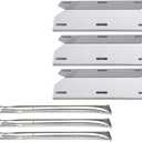 Parts Kit DG105 Replacement for Charmglow Home Depot 3 Burner 720-0230; 720-0036-HD-05 Gas Grill Burners & Heat Plates (Stainless Steel Burner + Stainless Steel Heat Plate)