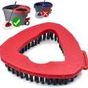 Honeydak 4 Pcs Upgraded Spin Mop Scrub Brush Head Replace Mop Scrubber Head Floor Cleaning Brush, Great for Bathroom, Kitchen, Deck, Tub and Tile