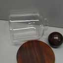 HAKIDZEL Large Glass Tea Jar with Acacia Wood Lid Airtight Grain Storage Container for Kitchen Organization Transparent Food Canister for Sugar Tea Leaves and Pantry Items