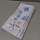 Kitchen Towels for Women-Funny Joked Starfish Seahorse Scallop Ocean Themed Absorbent Microfiber Bar Tea Towel, for Mom Birthday Christmas-Blue 16" x 24” Pack Of 3