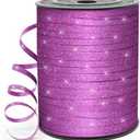 HimBen 500 Yards 3/16" Glitter Curling Ribbon Purple, Balloon String Curly Ribbon 1 Roll for Gift Wrapping, Birthday Wedding Party Festival Decoration, Baby Shower, Art Crafts, Florist Flowers 2Pcs