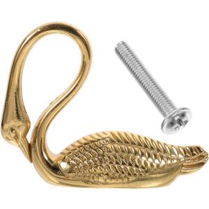 ARTIBETTER Brass Swan Cabinet Knob 2.12 Inch Decorative Animal Drawer Pull Vintage Style Hardware for Dressers Cabinets and Furniture