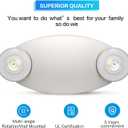 1 Pack Led Emergency Lights for Business, LED Emergency Exit Lights with Battery Backup, 2 Bug Eye Heads Adjustable Commercial Emergency Lighting Fixtures, UL 924 Certified.