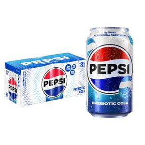 3 x Pepsi Prebiotic Cola, 12 fl oz Cans (8 Pack), 30 Calories, 3g Prebiotic Fiber, 5g Sugar, Soda Pop (EXP 08/24/26)