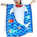 Kids Hooded Poncho Towel for Girls, Toddlers Bath Beach Pool Swim Towels with Hood Cover-ups Swimwear (3D Unicorn with Bag)