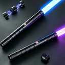 Jvmusaber Lightsaber, 2-in-1 Dueling Light Saber 20 Colors for Adult-2PCs | 4 FX Sound and Motion Sensors Metal Hilt Dueling Light Saber Theme Parties Halloween Decoration Cosplay Birthday Gifts