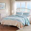 Greenland Home Maui Embroidered Coastal Quilt Set, Twin/Twin XL (2-Piece)