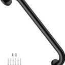 ZUEXT 20 Inch Matte Black Stainless Steel Bathroom Shower Grab Bar | Safety Handrail for Shower Toilet Bathtub, Wall-Mounted, Handicap Grab Rail for Seniors Elderly Disabled, 1.25" Diameter