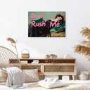 Don't Rush Me Altered Wall Art,Vintage Victorian Portrait Girly Prints Painting Posters,Antique Female Pink Graffiti Poster Wall Decor Aesthetic for Bedroom Dorm 8x12inch Framed