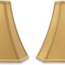 Royal Designs, Inc. DSO-68-16AGL-2 Rectangle Cut Corner Bell Designer Lamp Shade, (6.25x8) x (11x16) x 12, Antique Gold, 2-Pack