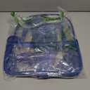 Keepcross Blue 12x6x12 Clear Backpack for Stadium Events,Mini Clear Stadium Bag for Sporting Events,Games,Festival,Concerts