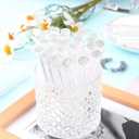 Dming 50pcs Eyelash brush Lash Wand Makeup tool Eyelash Extension supplies Cleaning brush Diamond Mascara star white (50 Count (Pack of 1))