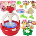 Craft Kits for Girls 4-8 Year Old, Christmas Gift for Grandkids, Arts and Crafts for Kids Ages 8-12 4-8 4-6, DIY Flower Making Kit for Kids, Birthday Gifts for Girls Toys Age 3 4 5 6 7 8 Year Old (RED)