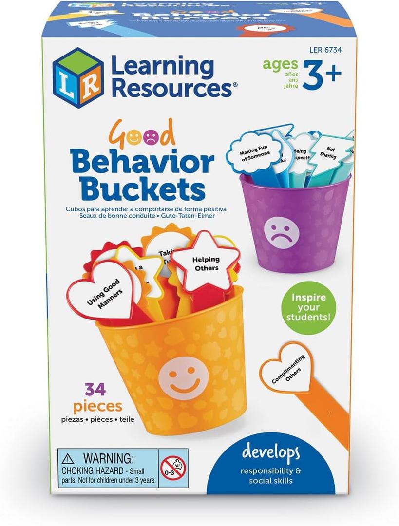 Learning Resources Good Behavior Buckets, Social Emotional Toy, Preschool Toy, Ages 3+