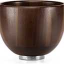 SpaceAid Wooden Bowl for Mixer - Kitchen Space Aid Acacia Wood Mixing Bowls Holder for Stand Mixer, Compatible with 4.5 & 5 QT Tilt-Head Models Kitchen, Natural Wood