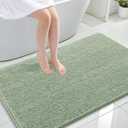 OLANLY Bathroom Rugs 47x32, Extra Soft Absorbent Chenille Bath Rugs, Rubber Backing Quick Dry, Machine Washable Bath Mats for Bathroom Floor, Tub and Shower, Home Decor Accessories, Sage Green