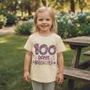 Girls 100 Days of School Shirt Short Sleeve Toddler Girl Tops 100th Day of School Shirt Kids