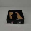 SM New York Style Violet Wedge Black Brown Sandals Size 8.5