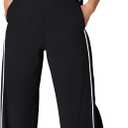 SENSERISE Womens Jumpsuits Casual Long Sleeve One Piece Jumpsuit Wide Leg Mock Neck Airport Travel Outfits with Pockets (X-Small, Black)