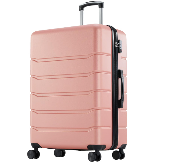 Sweetcrispy 28 Inch Checked Luggage, Suitcase with Spinner Wheels
Expandable, ABS Hard Shell, Lightweight, Rolling, Smooth, TSA Lock, Business Trips and Daily Vacations, Pink