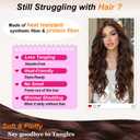 Chocolate Brown Lace Front Wig for Women 5x4x1 Lace Hairline Long Wavy Middle Part Glueless Wig Heat Resistant Synthetic Wigs for Daily Party Use 24 Inch
