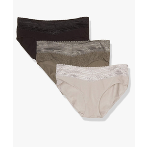 Warner's womens Blissful Benefits No Muffin 3 Pack Hipster Panties, Large