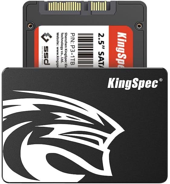 KingSpec 1TB SATA III SSD 6Gb/s, 2.5" SATA SSD with 3D NAND Flash, Internal Solid State Hard Drives, for Laptop and PC Desktop (R/W Speed up to 550/520 MB/s)