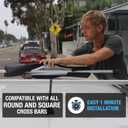 Ho Stevie! Surfboard/SUP Round Roof Rack Pads (Set of 2 Pads, 28" or 17") for Cars with Crossbars (17")