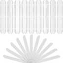 Craftshou 100 Pcs 3 Hole Punched Magazine Holders for Binders 11.8In Plastic Magazine Organizer 3 Ring Binder Insert Strips Clear Magazine Collector for File Book Craft Paper