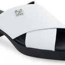 Aerosoles Women's DUANE Low Heeled Slide Sandal (9, White Pu)