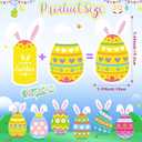 Qunclay 12 Pack Easter Gift Card Holders Easter Egg Money and Card Sleeves Holders Ornaments Bunny Ear Cash Gifts for Spring Christian Holiday Surprise Party Favors Basket Stuffers Gift Tag Decoration