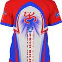 Men's Puerto Rico Flag T-Shirt 3D Frog Print Short Sleeve Shirt Novelty Casual Round Neck Top Unisex (XXL)