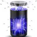 Pest Sniper Indoor Insect Trap,Attracts and Zaps Mosquitos, Gnats, Moths, Fruit Flies2 in 1 Bug Zapper with Suction and Electric Grid (Black)