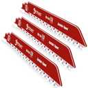 9-Inch Masonry Reciprocating Saw Blade, 2TPI Carbide Blades for Cutting Aerated Concrete and Hollow Brick (3-Pack)
