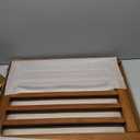 LZRS 2-Panel Wooden Free Standing Foldable Dog Gate Indoor  Solid Hardwood 24" High, Step-Over Safety Pet Gate for Doorways, Stairs & Small Spaces - Indoor Use, Oak