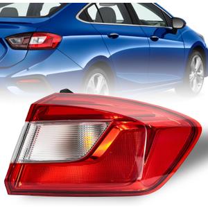 Tail Light Assembly Compatible With Chevrolet Cruze 2016 2017 2018 2019 taillight brake lights (Passenger right side)