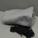 NICETOWN 2 Panels Outdoor Curtains for Patio Waterproof & Windproof, Grommet & Back Tab on Top & Bottom Weighted Drapes Keep Sun/Rain Out with Bouns Rope for Garage, Silver Grey, W84 x L108